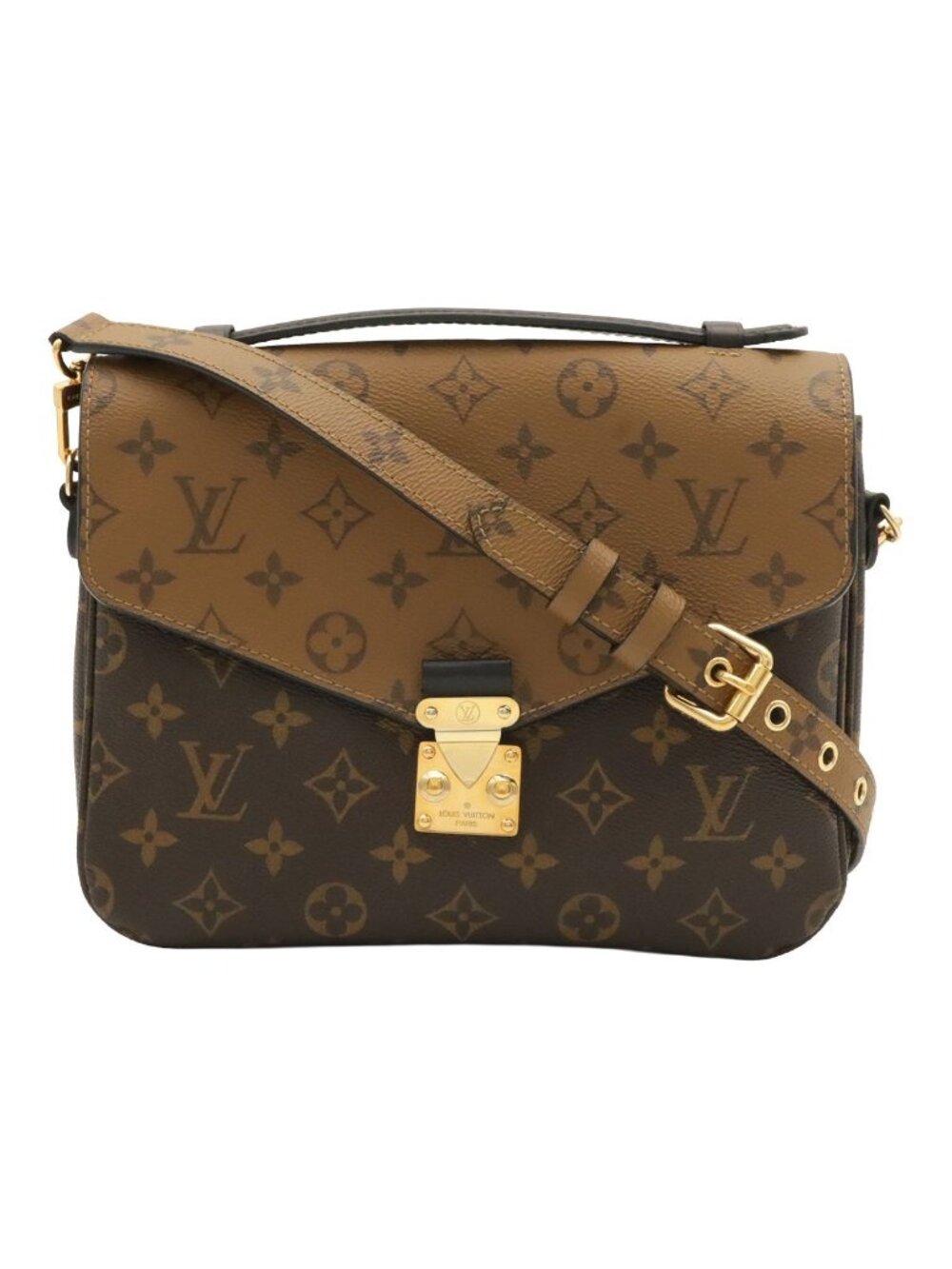 Louis Vuitton Monogram Reverse Pochette Metis MM 2-Way Shoulder Bag